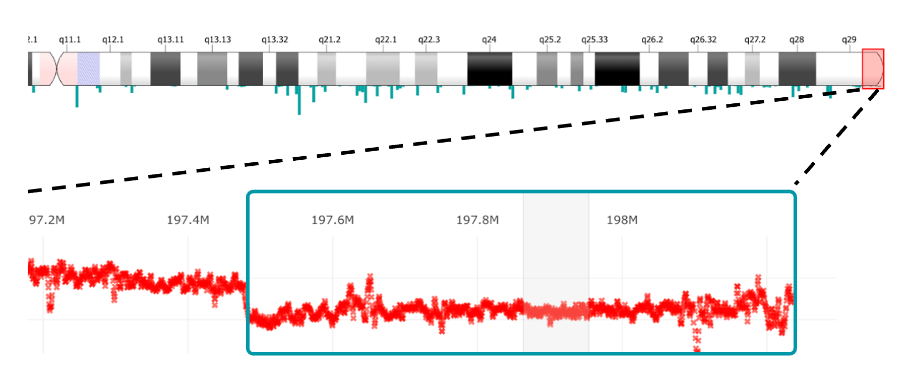 SV plots view of RPL35A deletion
